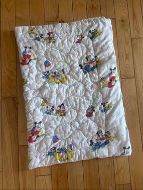 Disney Vintage Baby Mickey & Friends Quilted Blanket/Nap Sack